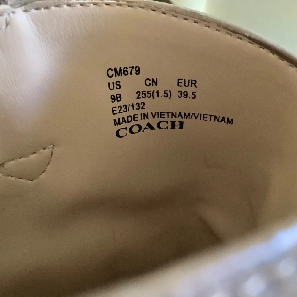 Coach Pauline Suede Bootie Western Style Coconut SZ 9 NWOT